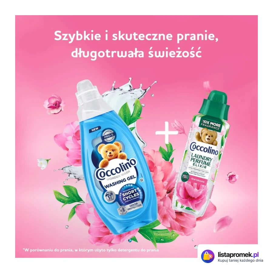 Płyn do prania Coccolino + perfumy Coccolino, różne rodzaje