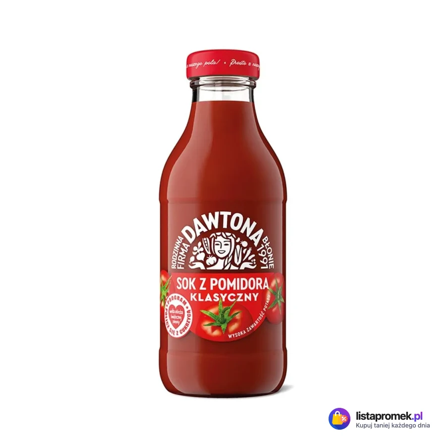 Sok pomidorowy Dawtona, różne rodzaje