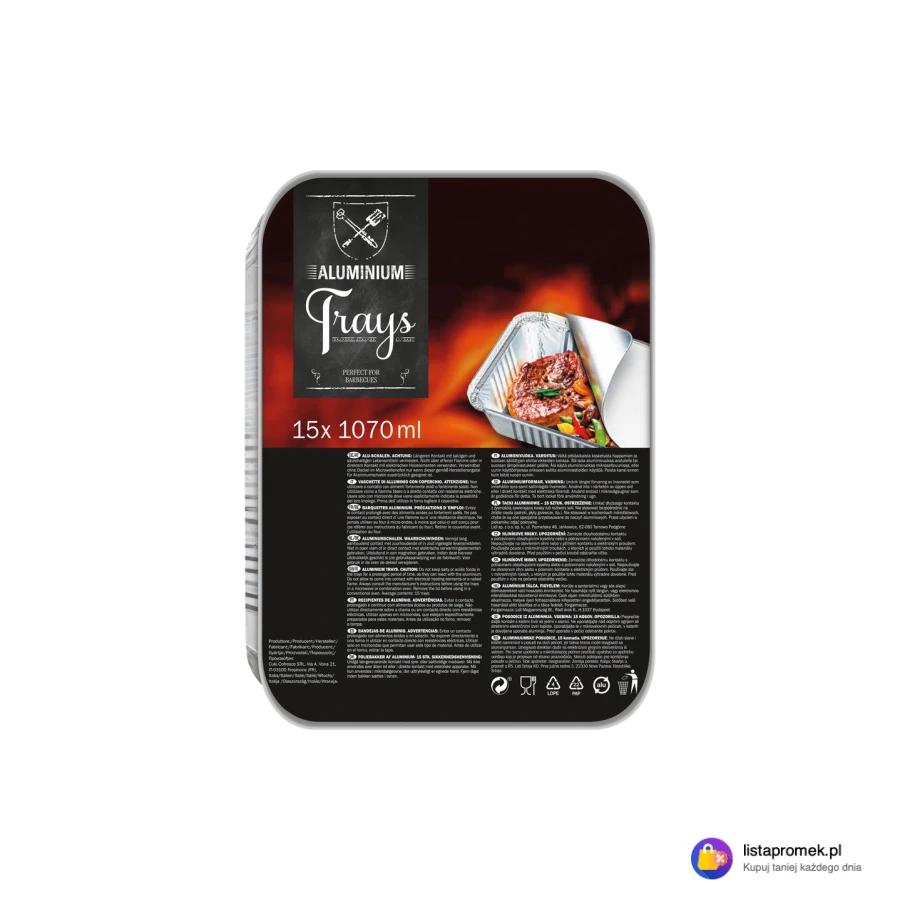 Tacki aluminiowe jednorazowe