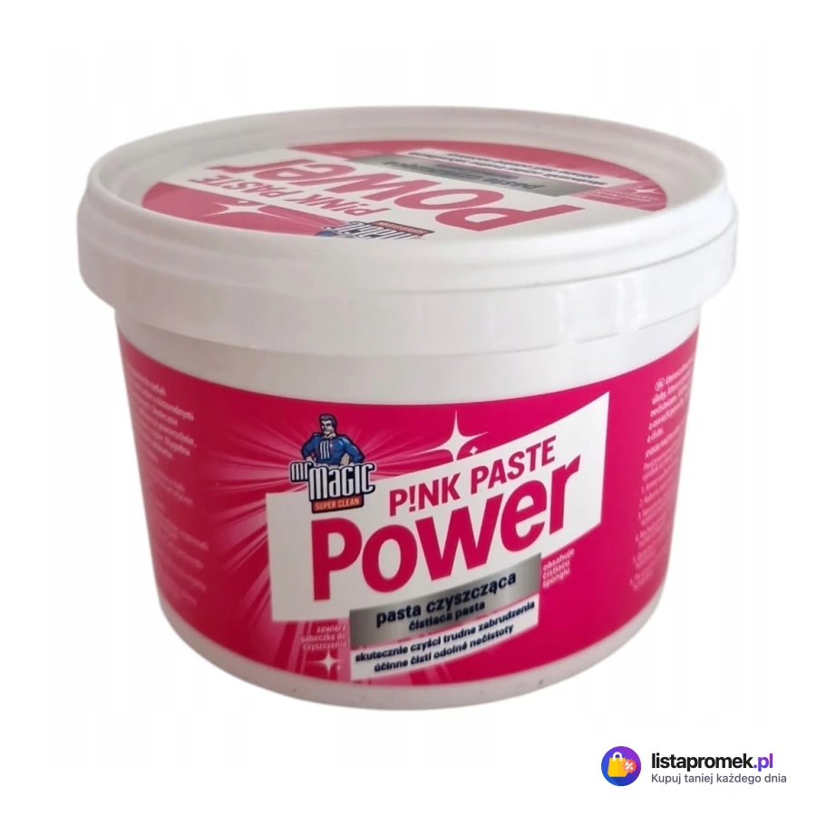 Pasta czyszcząca z gąbką Mr Magic Pink Power, 500 g