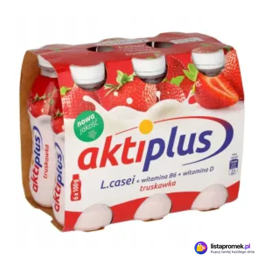 Jogurt owocowy Aktiplus, 6x100 g, różne rodzaje