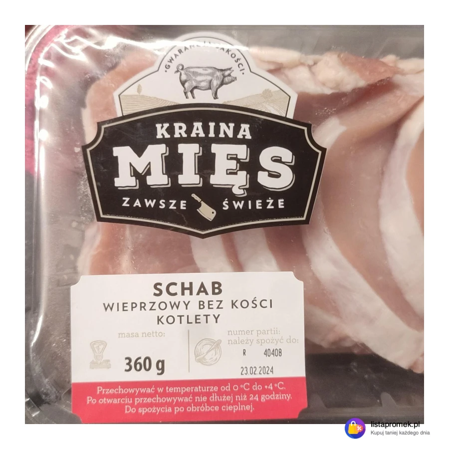 Schab wieprzowy bez kości pakowany próżniowy