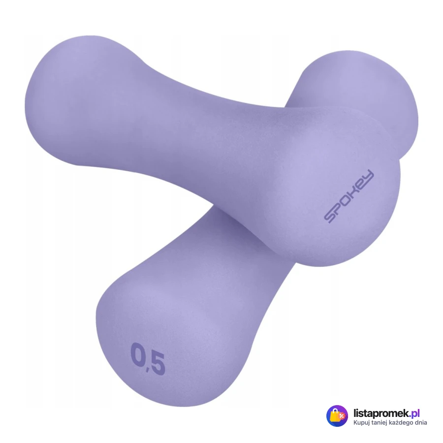 Zestaw hantli Bone 2 x 0,5 kg, fioletowe