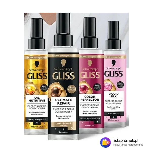 Odżywka do włosów w spray'u Gliss, 200 ml