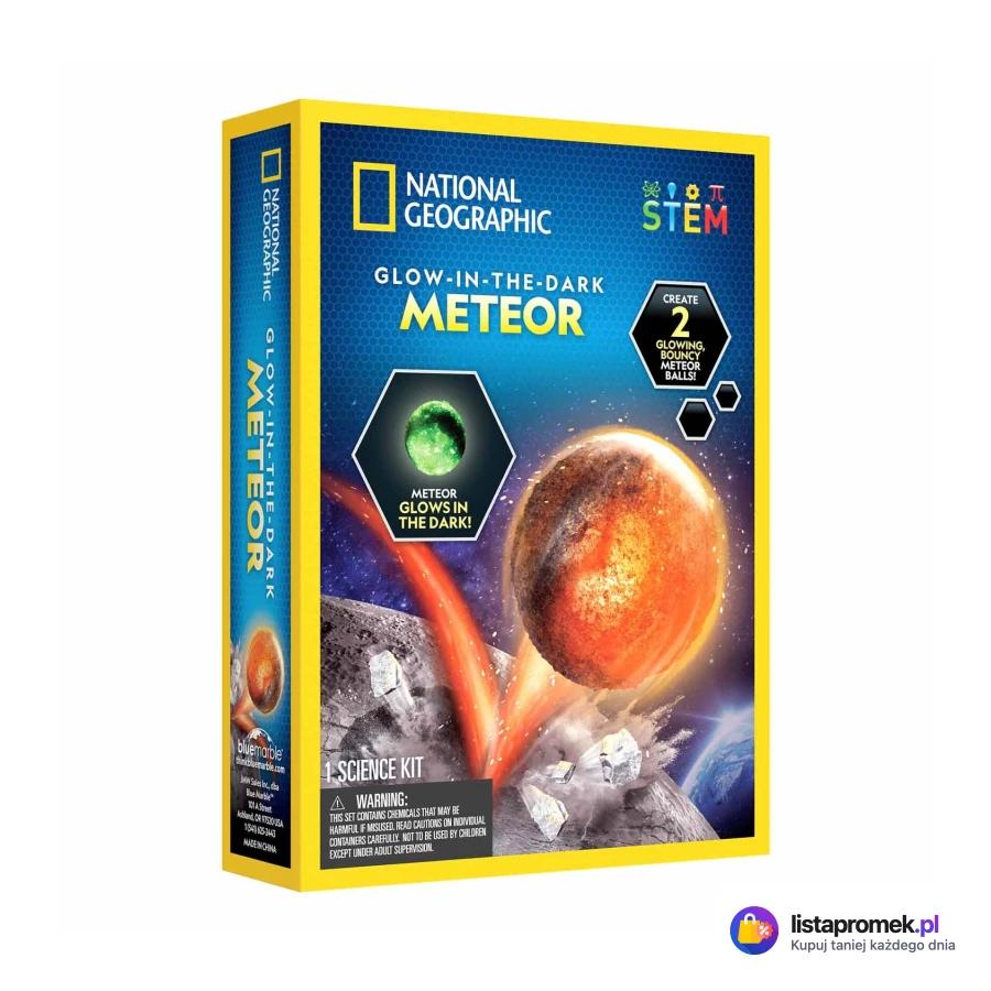 Meteoryt świecący w ciemności, dostępne różne zestawy