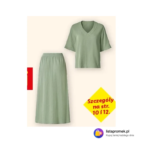 Spódnica midi lub bluzka damska z bawełny muślinowej