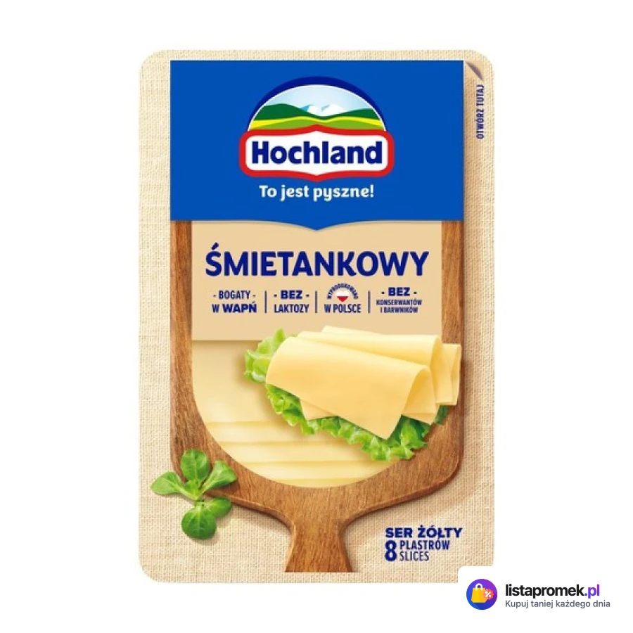Ser żółty w plastrach, wybrane rodzaje