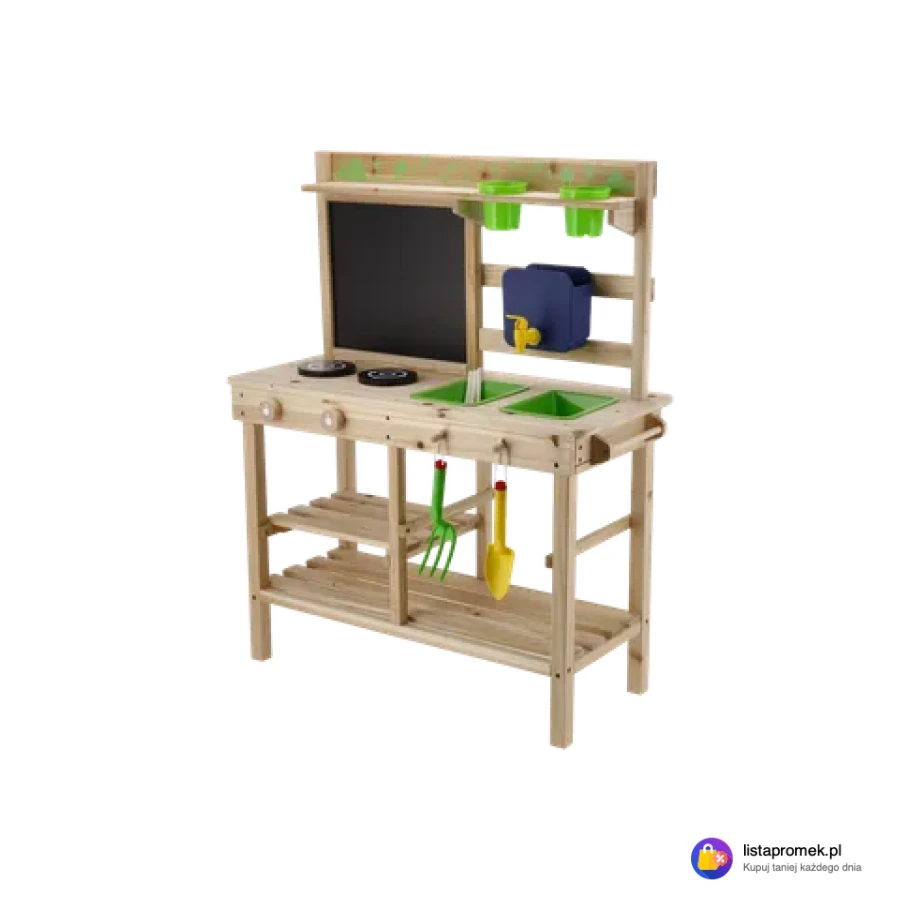 Kuchnia ogrodowa drewniana z akcesoriami