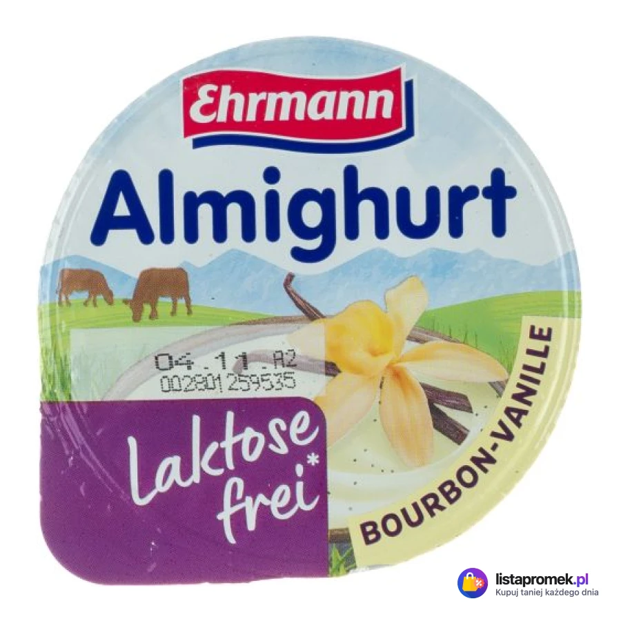 Almighurt bez laktozy lub 30% mniej cukru, różne smaki