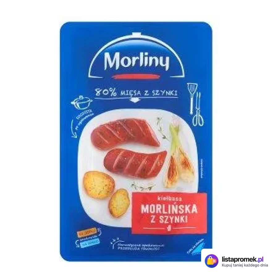 Kiełbasa morlińska, morlińska z szynki, kiełbasa z pieprzem lub biała parzona