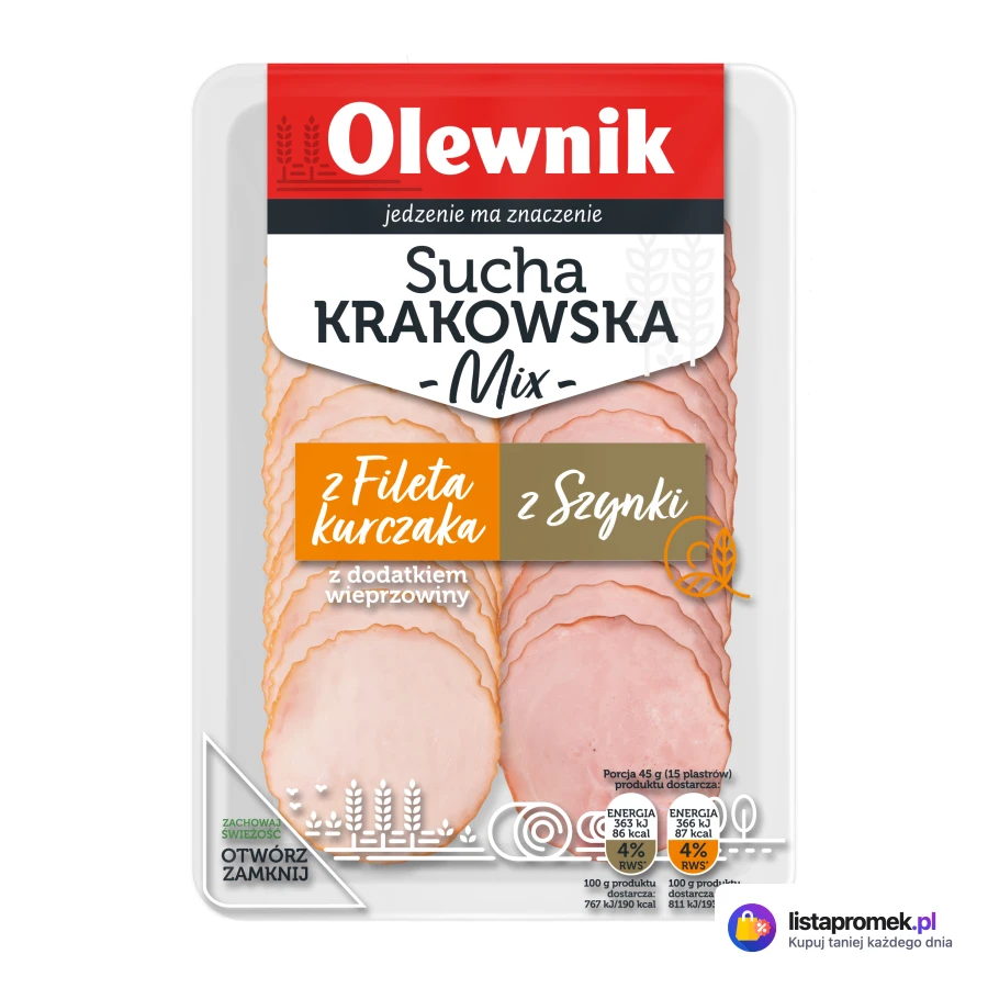Sucha krakowska lub sucha żywiecka, różne rodzaje