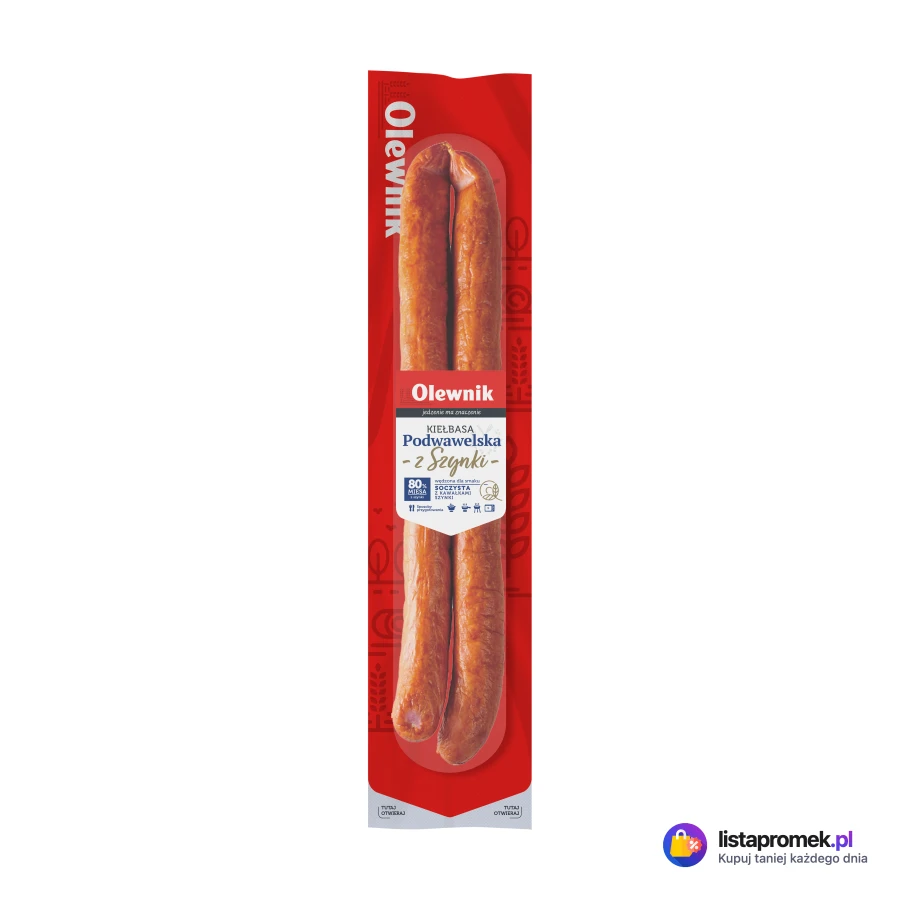 Kiełbasa podwawelska z szynki lub śląska z szynki