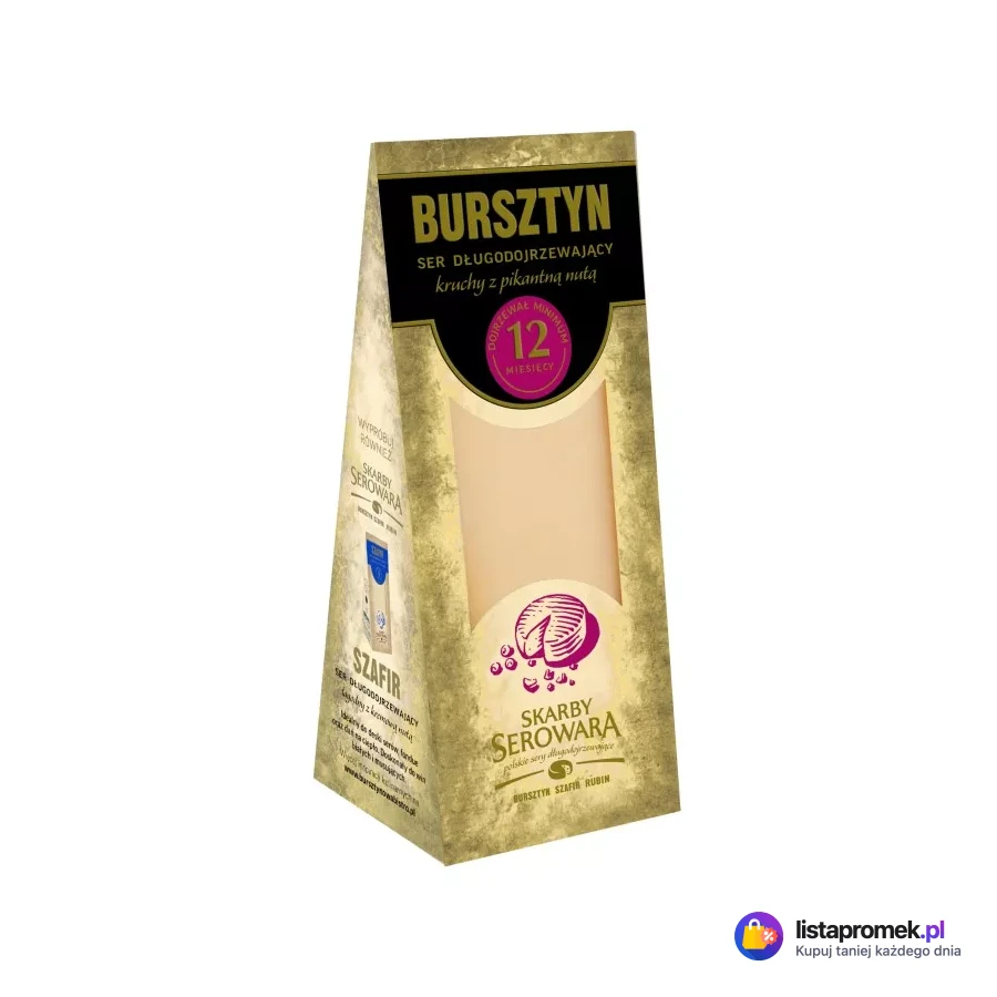 Ser Bursztyn dojrzewający 12-mies., Skarby Serowara