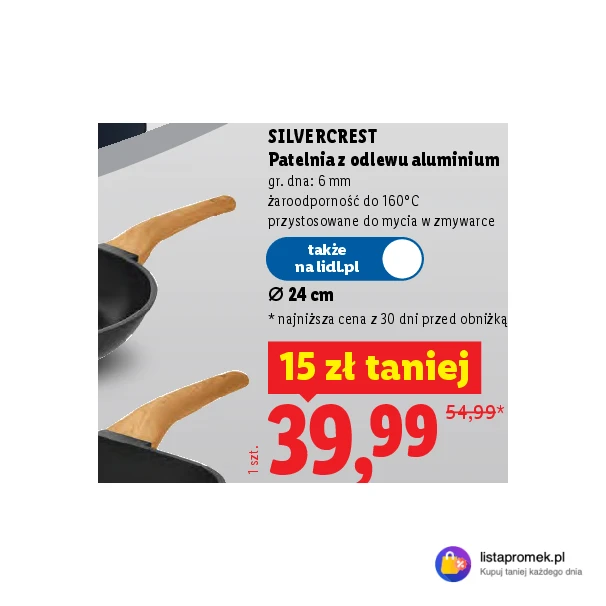 Patelnia z odlewu aluminium Ø 24 cm