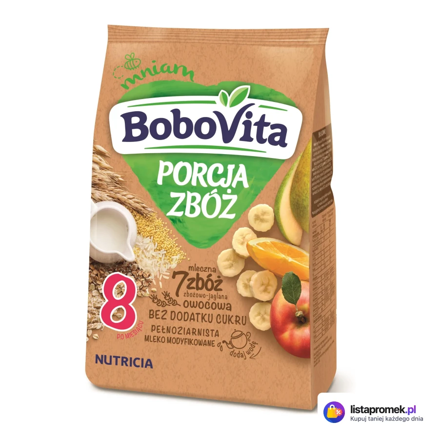 Kaszka mleczna Porcja Zbóż BoboVita, wybrane rodzaje