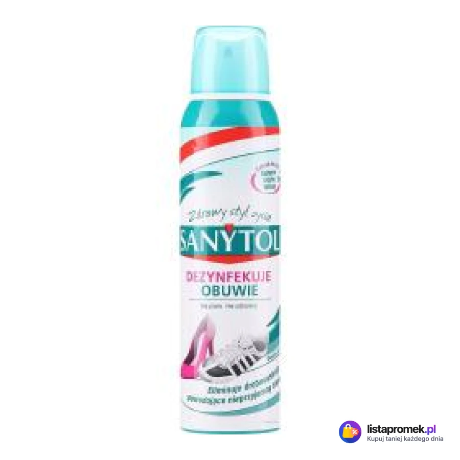 Płyn lub spray do czyszczenia, dodatek do prania antybakteryjny lub dezodorant do butów, wybrane rodzaje