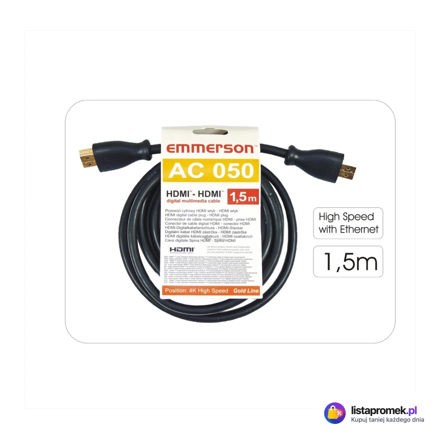 Kabel HDMI Gold 1,50 m AC 050