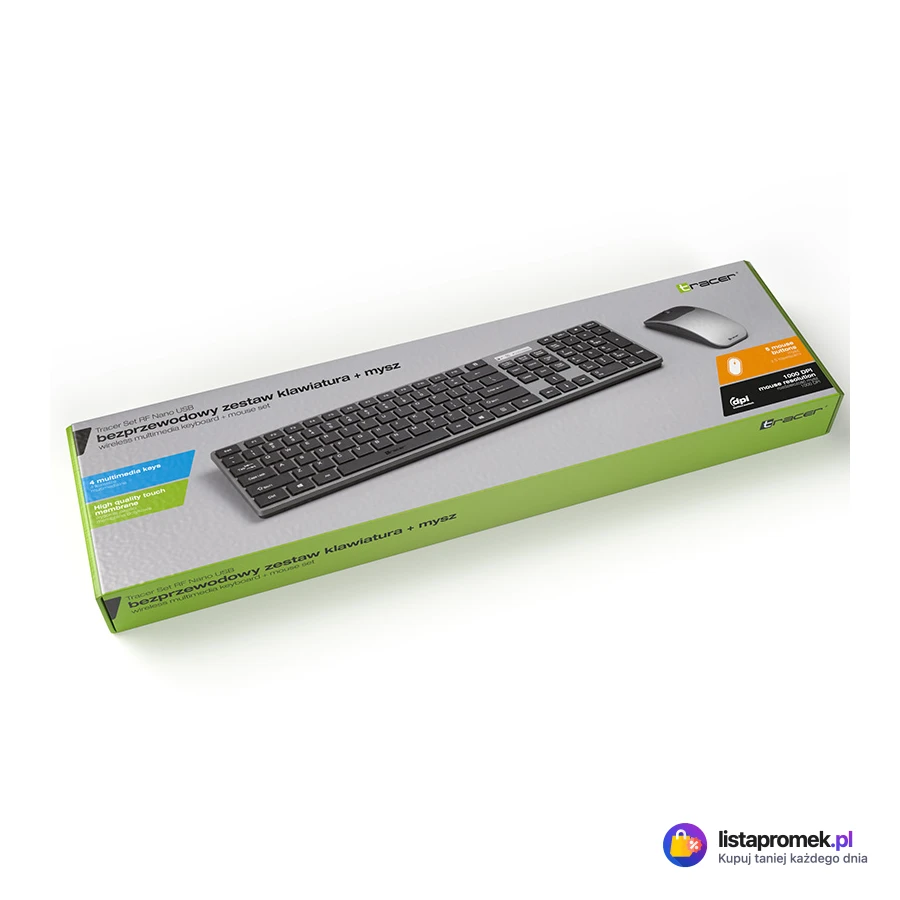 Zestaw RF bezprzewodowy typu slim