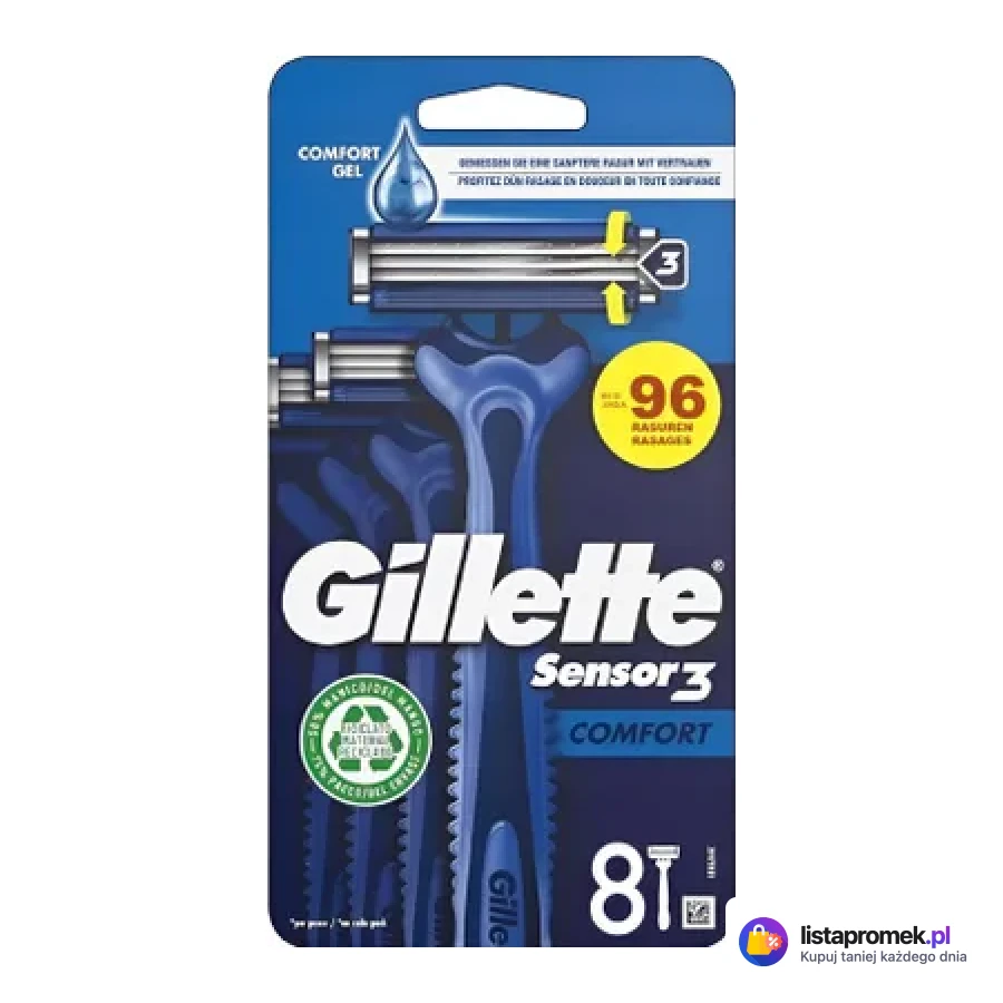 Maszynki do golenia Gillette Sensor3, 8 szt.