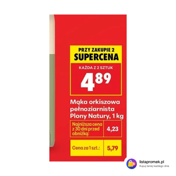 Mąka orkiszowa pełnoziarnista Plony Natury, 1 kg