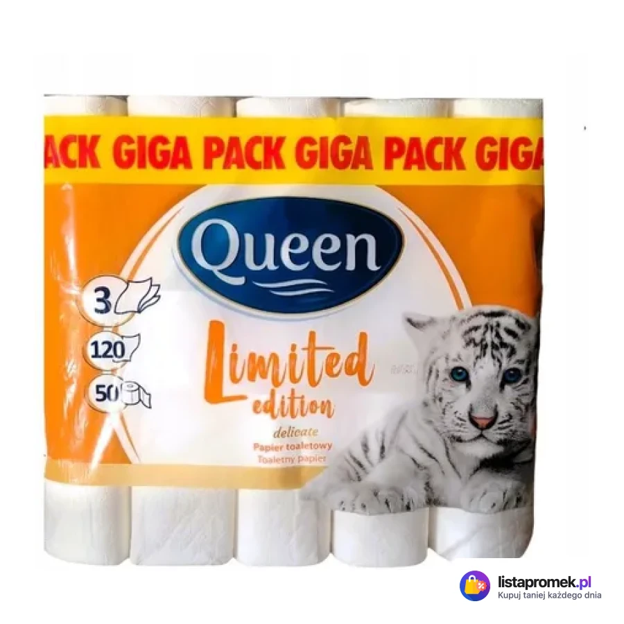 Papier toaletowy Queen, 3-warstwowy, 50 ritek