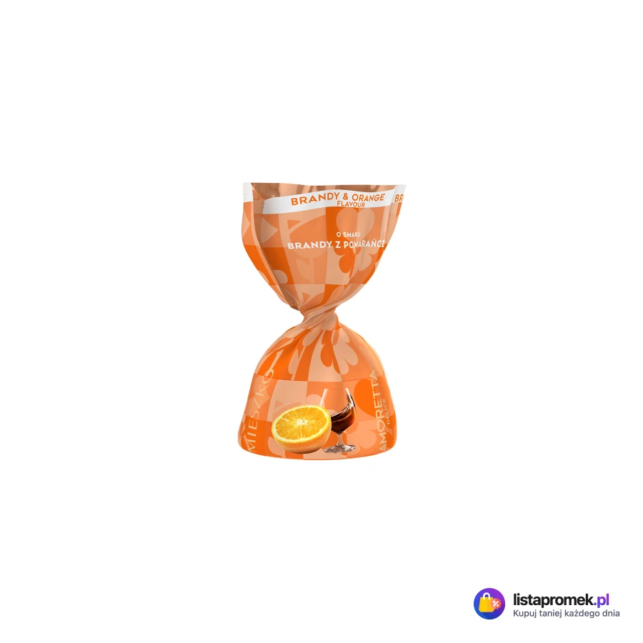 Cukierki Amoretta malinowa chmurka lub praliny pomarańcza, luzem