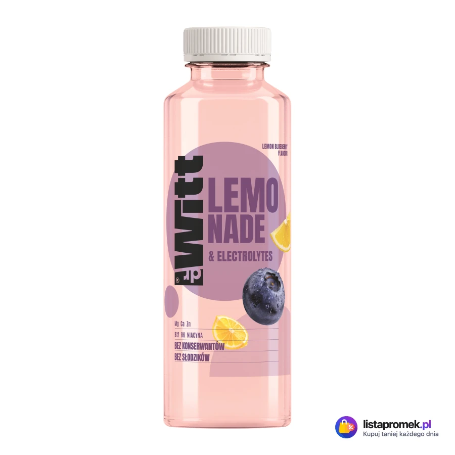 Lemoniada z elektrolitami, z liczi, z maliną lub z jagodą