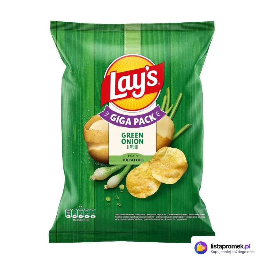 Chipsy Giga Pack, zielona cebulka lub fromage