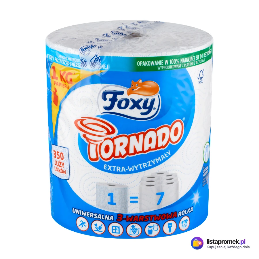 Ręcznik papierowy 3-warstwowy Tornado