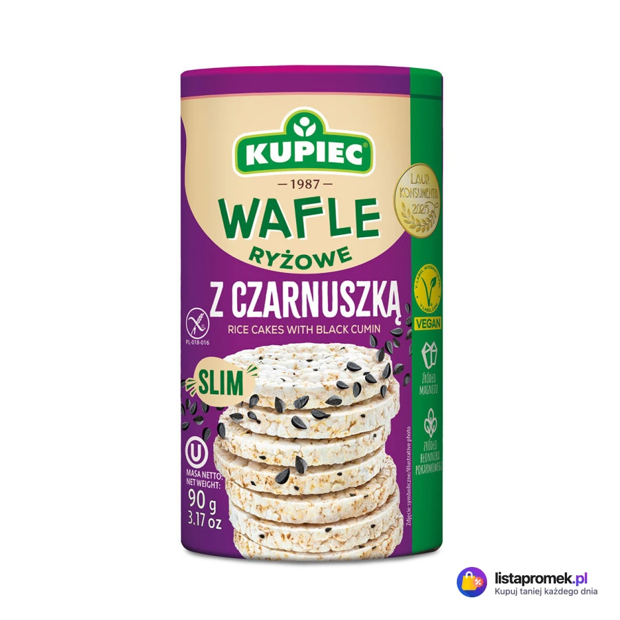 Wafle ryżowe slim naturalne, z czarnuszką lub ze słonecznikiem