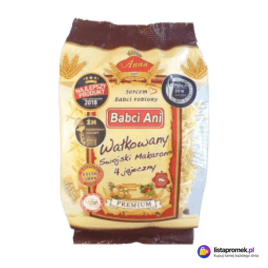 Makaron 4-jajeczny krajanka cienka, średnia
