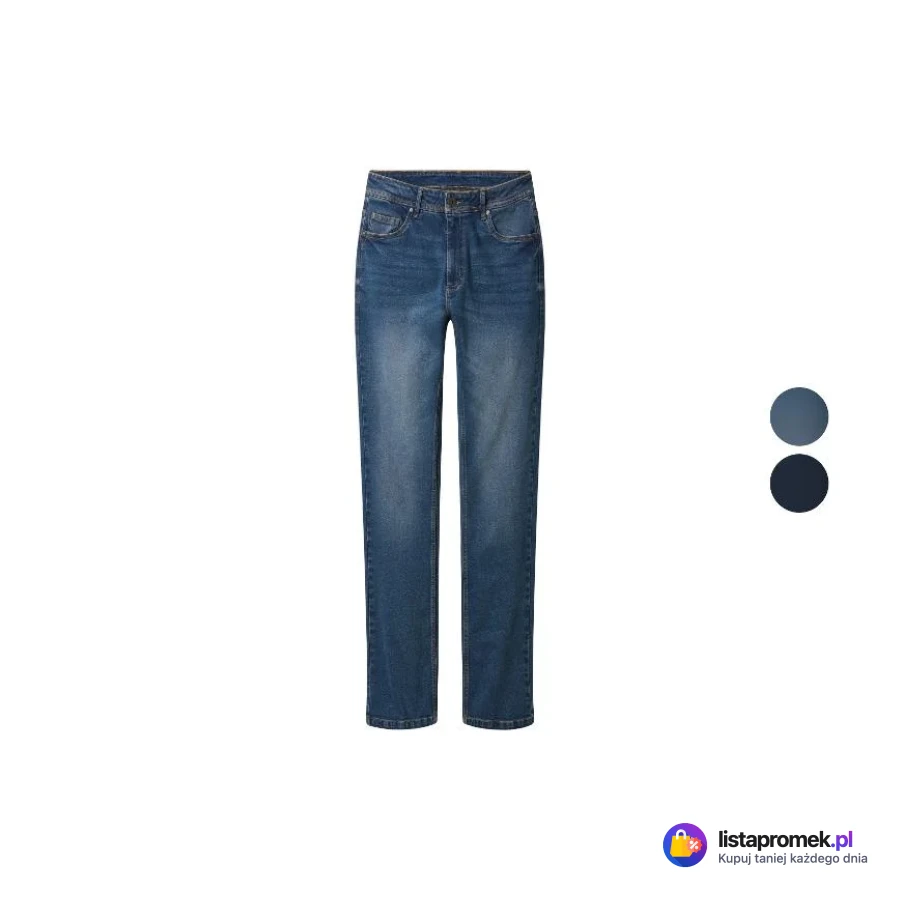 Jeansy męskie straight fit z bawełną