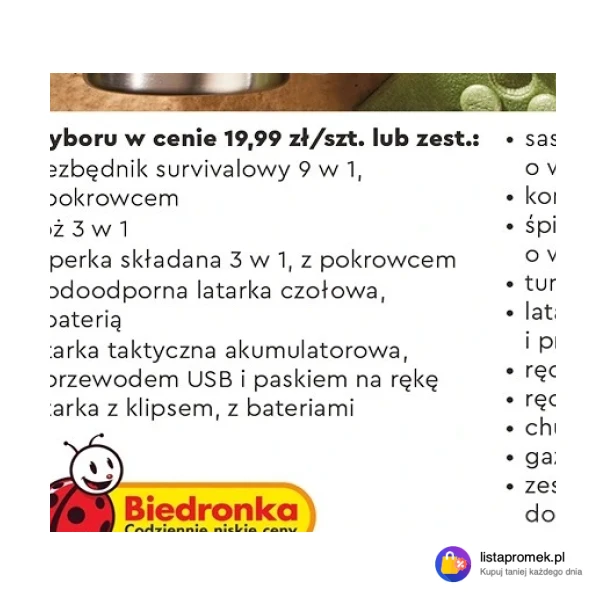 Wodoodporna latarka czołowa, z baterią