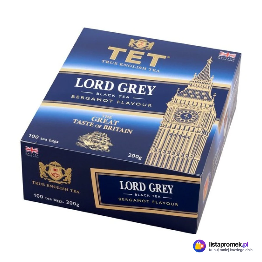 Herbata czarna 100 torebek, British Empire lub Lord Grey