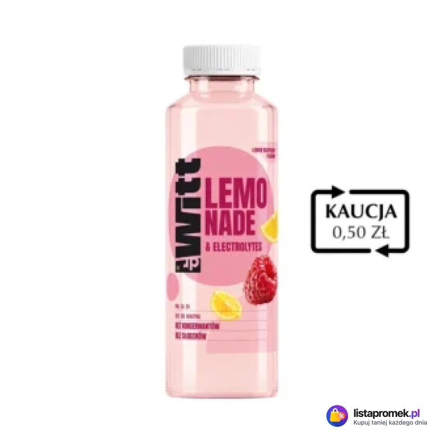 Lemoniada z elektrolitami, z liczi, maliną lub jagodą