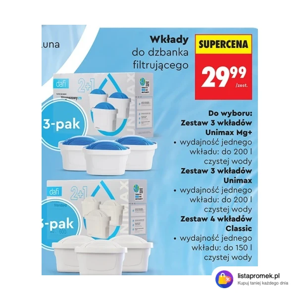 Wkłady do dzbanka filtrującego