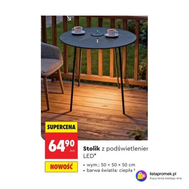 Stolik z podświetleniem LED