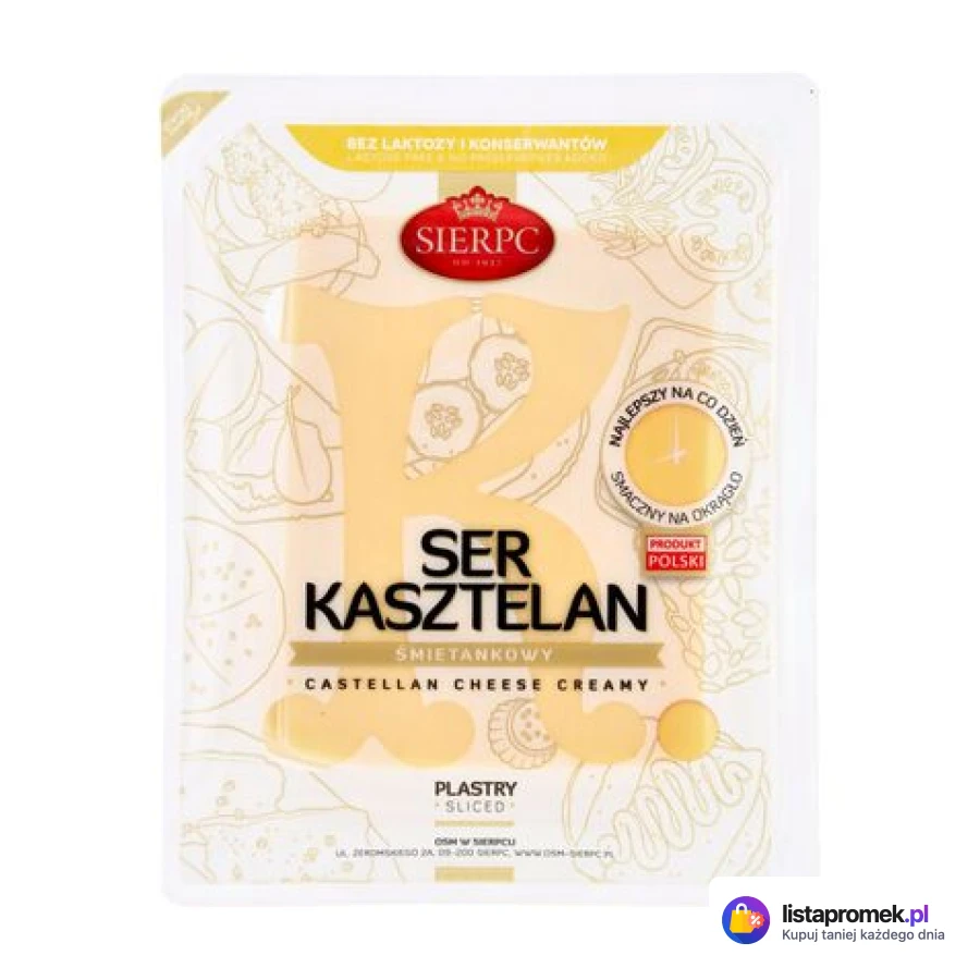 Ser Kasztelan Sierpc, klasyczny, śmietankowy