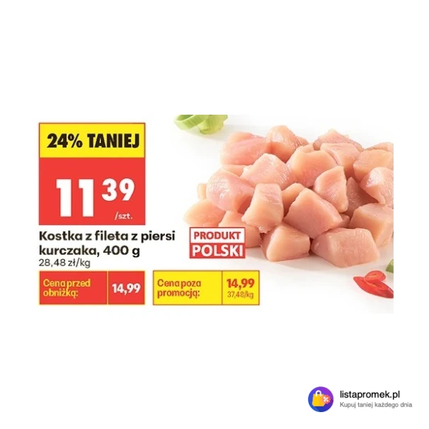 Kostka z fileta z piersi kurczaka