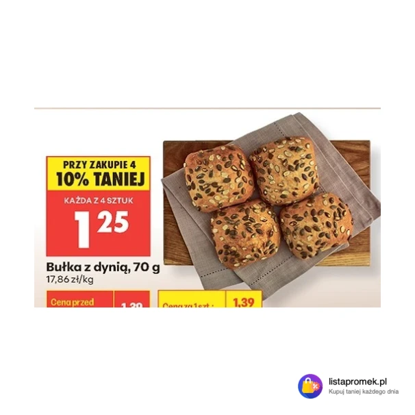 Bułka z dynią, 70 g