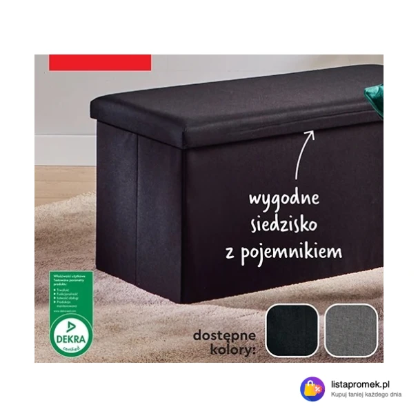 Składany puf ze schowkiem