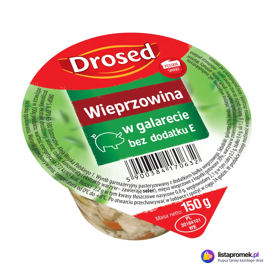 Mięso w galarecie bez E Drosed, różne rodzaje