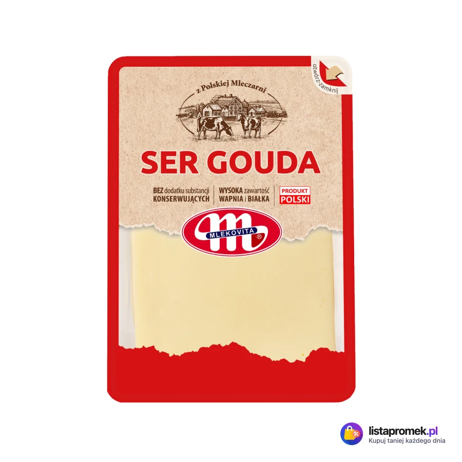 Ser żółty Gouda, plastry