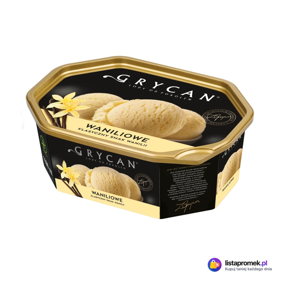 Lody Grycan, różne rodzaje