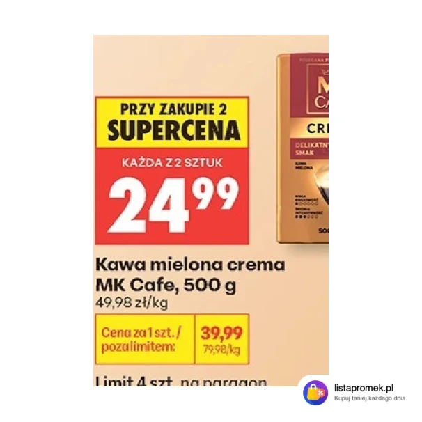 Kawa mielona crema MK Cafe, 500 g