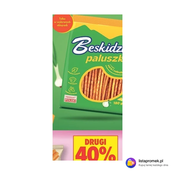 Paluszki o smaku sera i cebulki Beskidzkie