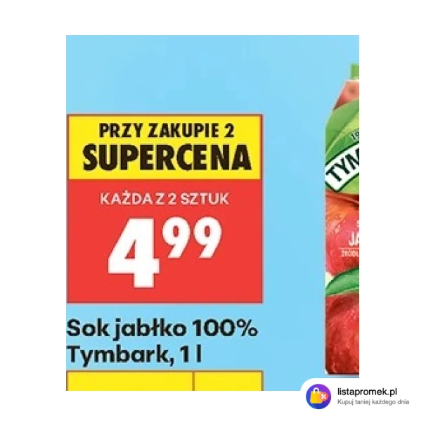 Sok jabłko 100% Tymbark, 1 l
