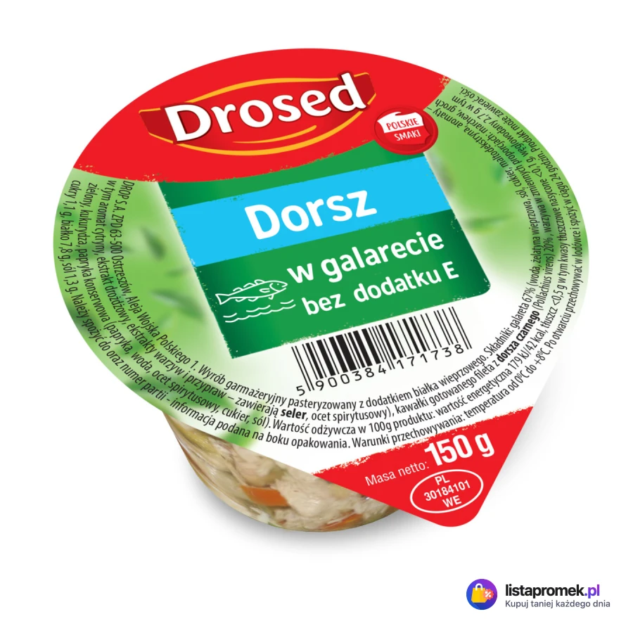 Dorsz, pstrąg w galarecie bez E