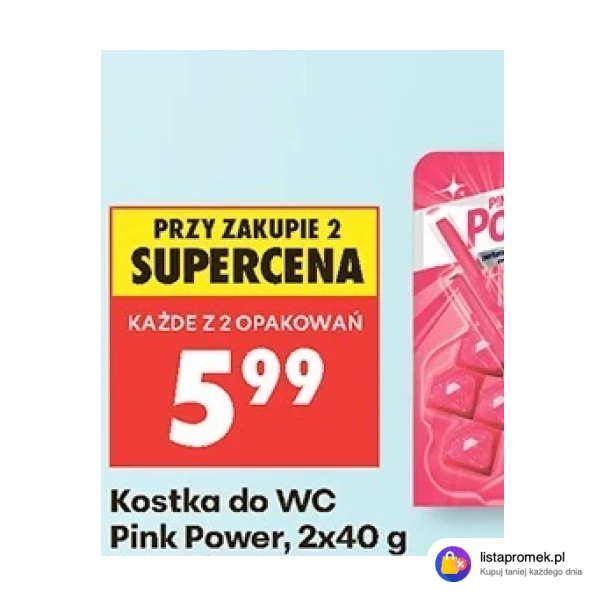 Kostka do WC Pink Power, 2x40 g