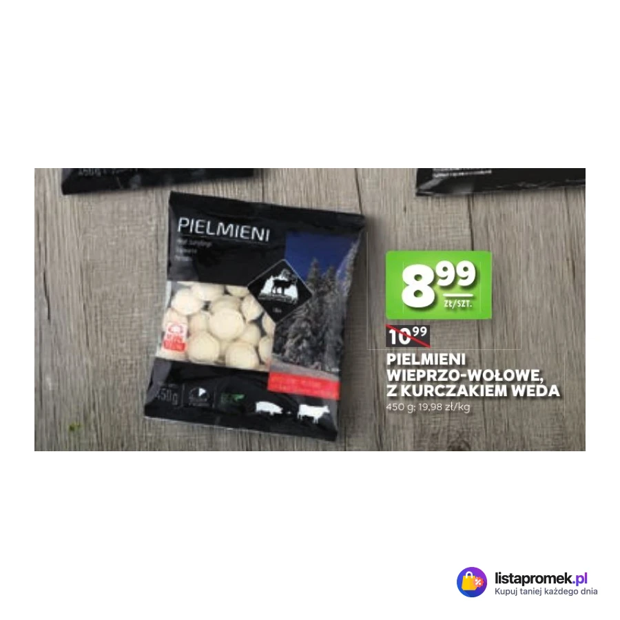 Pielmieni wieprzowo-wołowe, z kurczakiem